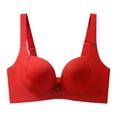 Aobny Red Suppotive Womans Bras Plus Size Plunge Minimizer Seamless Bras for Adult