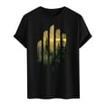thumbnail image 1 of Aobny Short Sleeve Oversized Tshirts for Men Black Casual Crew Neck Slim Fit Tees Pullover Graphic Work Tops,XL, 1 of 5