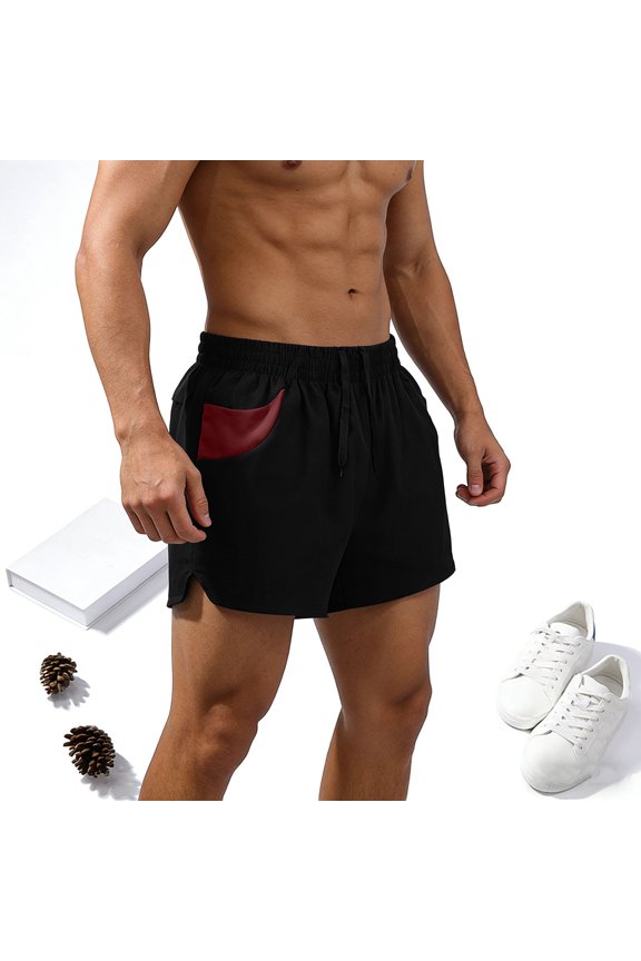 Shorts Board Gym Plus Size Bottom Baggy Casual Mid Rise Big & Tall Beach Shorts for Men,Black,XXXL
