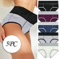 thumbnail image 1 of Aobny Soft Womens Panties 5 Pack Solid Plus Size Cotton Bikini Comfy Womans Briefs, M-XXXXXL, 1 of 9