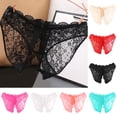 thumbnail image 1 of Aobny Spring Stretch Women's Panties White Crotchless Open Crotch Panties Sheer Lace Underpants for Lady,M-L, 1 of 6