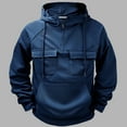 thumbnail image 1 of Aobny Tactical Hoodie Men Hooded Navy Blue Plain Shirt Men Hoodies Men,XXL, 1 of 6