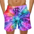 thumbnail image 1 of Aobny Tie-Dye Shorts for Men Plus Size Board Bottom Big & Tall Baggy Casual Clothes Men,S, 1 of 7