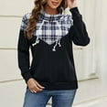 thumbnail image 1 of Aobny Turtleneck Women Sweater Chunky Long Sleeve Black Pullover Plaid Cozy Womens Winter Clothes,XL, 1 of 6