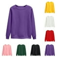 thumbnail image 1 of Aobny Womens Purple Cozy Plus Size Sweatshirts , Crew Neck, XXL, 1 of 5