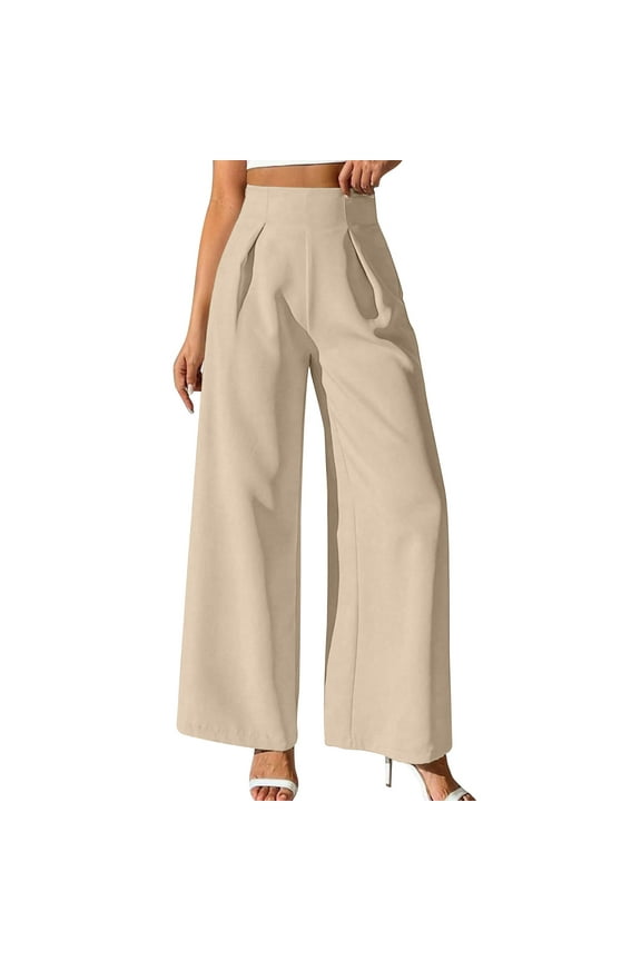 Yellow Pants for Women Business Gaucho Loose Pants Culottes Ankle High Waisted Womens Lightweight Pants