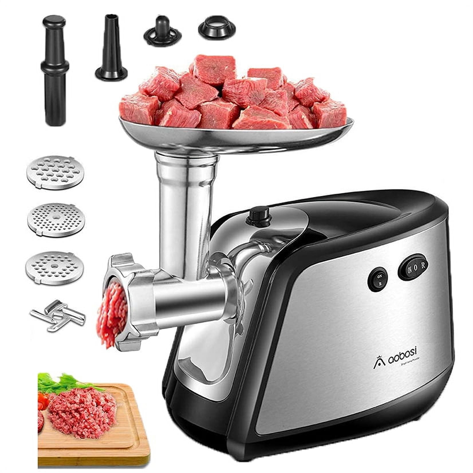 Aobosi Electric Meat Grinder 3in1 Sausage Maker with MultiFunction Stainless Steel