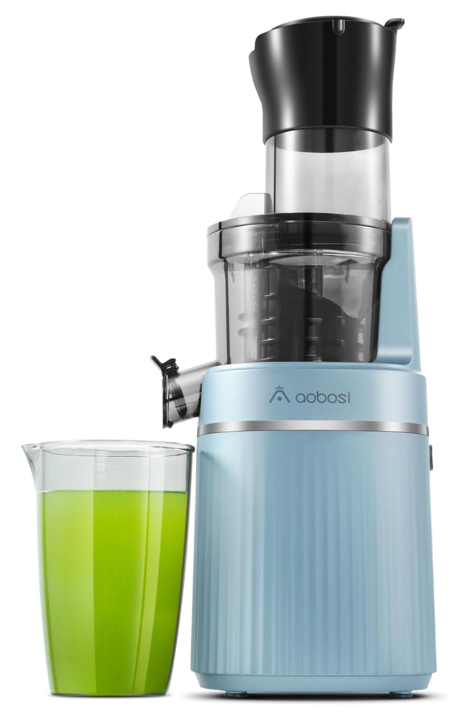 Aobosi Masticating Juicer Machine, 2In1 Cold Press Juicer with Large