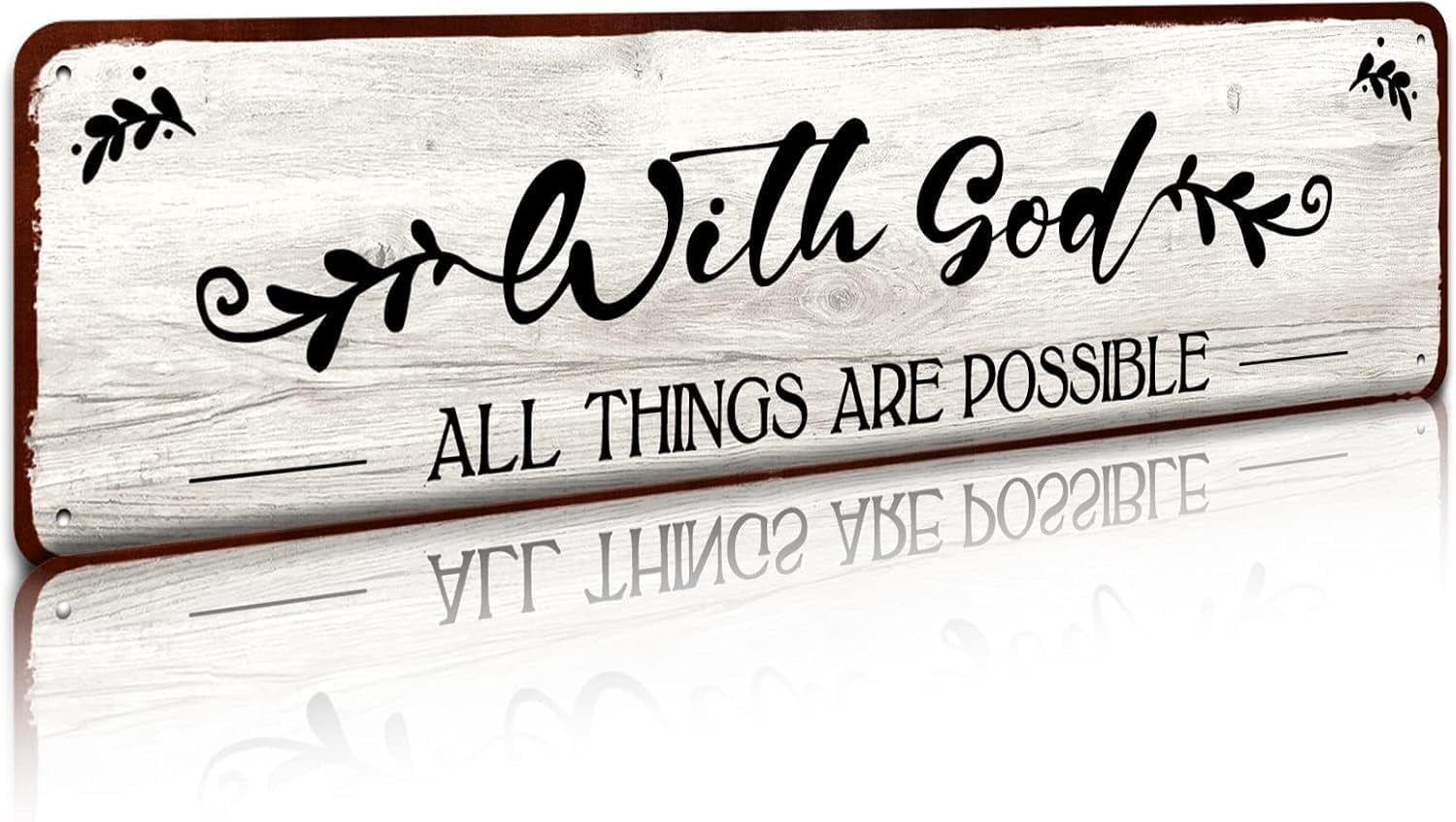 AociSuki with God All Things are Possible Sign and Decor, Spiritual ...