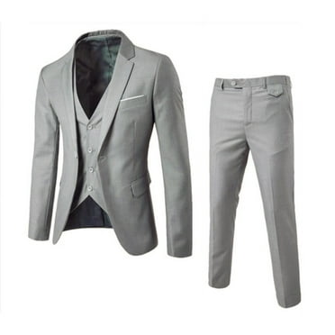Fgnfyis Boys Outfit Sets Spring Autumn Solid Long Sleeve Pants Coat Vest Outfits 3PC Suit Clothes Skin-friendly and Comfortable Grey 18-19 Years