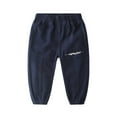 thumbnail image 1 of Aocisk Toddler Boys Pants Comfortable Elastic Waist Casual Outdoor Play Pure Color Loose Breathable Boys Trousers Navy 7-8 Years, 1 of 3