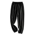 thumbnail image 1 of Fgnfyis Kids Pants Soft Summer Solid Elastic Waist Harem Basic Joggers Trousers Lightweight Kids Trousers Girls Black 7-8 Years, 1 of 2