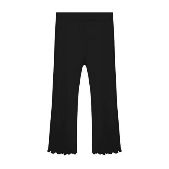 Aocisk Girls Pants Summer Thin Ice Silk Style Casual Versatile Western Style Flared Trousers Kids Girls Black 3-4 Years