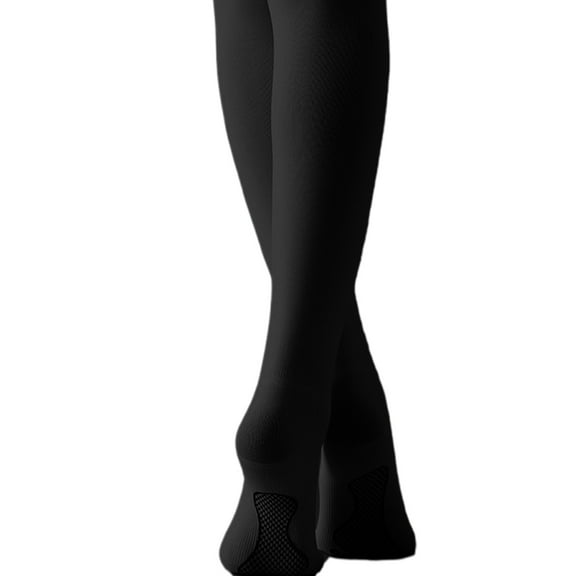 Aocisk Girls Pantyhose Spring Summer Lightweight Ballet Slipper Solid Color Stockings Dance Socks Girls Pants Black 3-5 Years