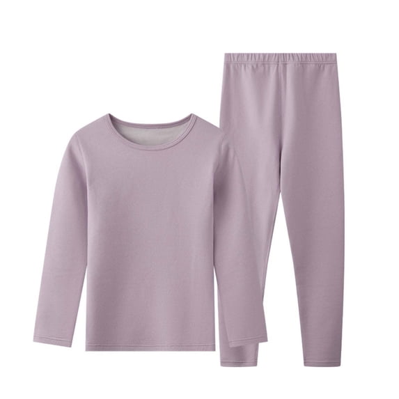Aocisk Sleepwear Kids Kids Thermal Underwear Winter Warm Lined Base Layer Top Bottom Seamless Comfortable Indoor Outdoor Wear Boys Sleepwear Purple 8-9 Years