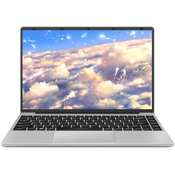 Aocwei Laptop Windows 10 14" 64GB Storage Support 1TB SSD Expansion 6GB RAM 1920x1080 FHD Traditional Laptops Computer 2.4G+5G WiFi Bluetooth 4.2 USB HDMI Aocwei for Work with Wireless Mouse-Silver
