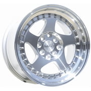 AodHan Wheels Rim AH-01 15x8 4x100/114.3 73.1CB +20 SILVER MACHINED FACE AND LIP