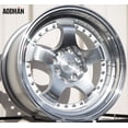 thumbnail image 1 of AodHan Wheels Rim AH-03 15x8 4x100/114.3 73.1CB +20 SILVER MACHINED FACE AND LIP, 1 of 3