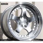 AodHan Wheels Rim AH-03 16x8 4x100/114.3 73.1CB +15 SILVER MACHINED FACE AND LIP