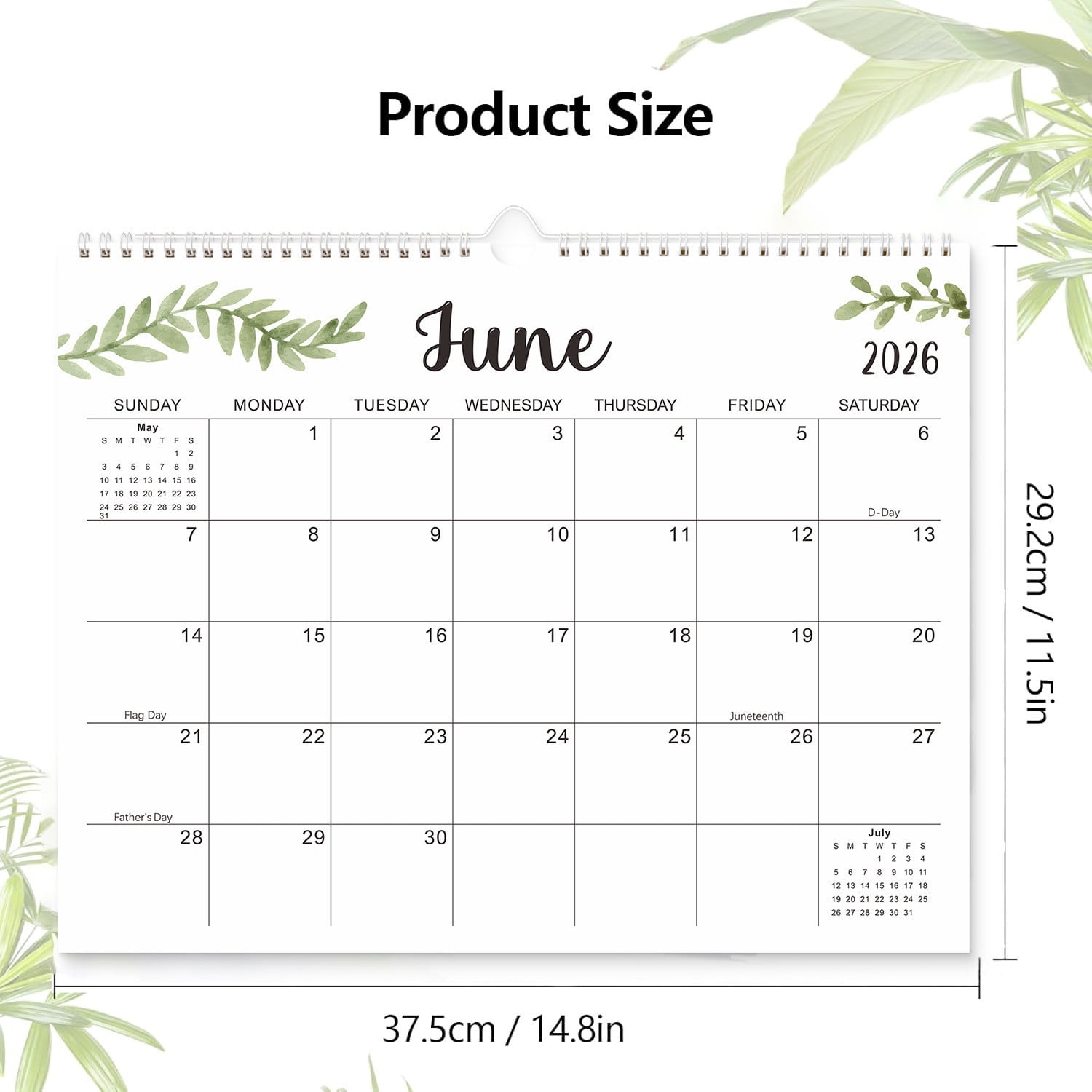 Aodebiao 1 Packs 2026-2027 Academic & Professional Wall Calendar with ...