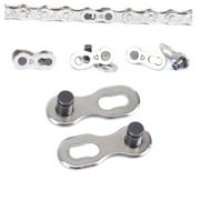 Aodebiao 1 Pair Bicycle Chain Quick Link 6/7/8/9/10 Speed - Tool-Free Stainless Steel Master Link for Road & Mountain Bikes - Emergency Repair Connector Clip 2-Pack