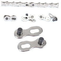 Aodebiao 1 Pair Bicycle Chain Quick Link (6/7/8/9/10 Speed) - Tool-Free Stainless Steel Master Link for Road & Mountain Bikes - Emergency Repair Connector Clip (2-Pack)