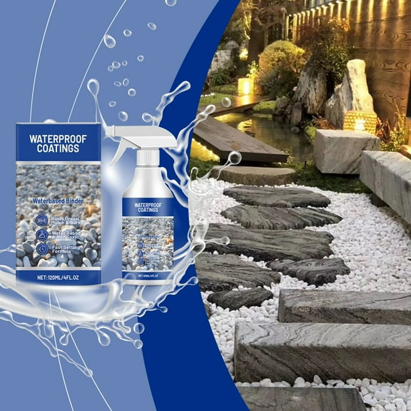 Aodebiao 120ml Gravel Adhesive – Flexible Waterproof Bonding Glue for Stone, Pebble & Permeable Paving – Crack-Resistant, Frost/Thaw Proof, Fast-Drying & Long-Lasting (Clear, Non-Yellowing)