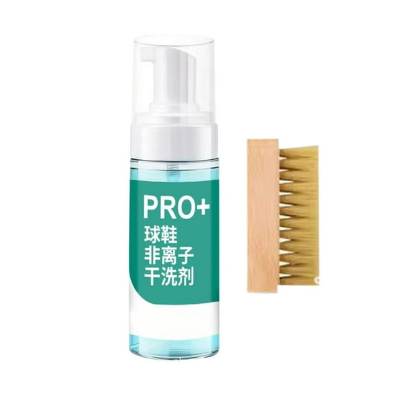 Aodebiao 1pcs Shoe Cleaner Spray Dry Cleaning Kit Stain Remover for Sneakers Shoes Quick Drying Foam Cleaner Brush Included Odor Eliminator for Athletic Casual Footwear
