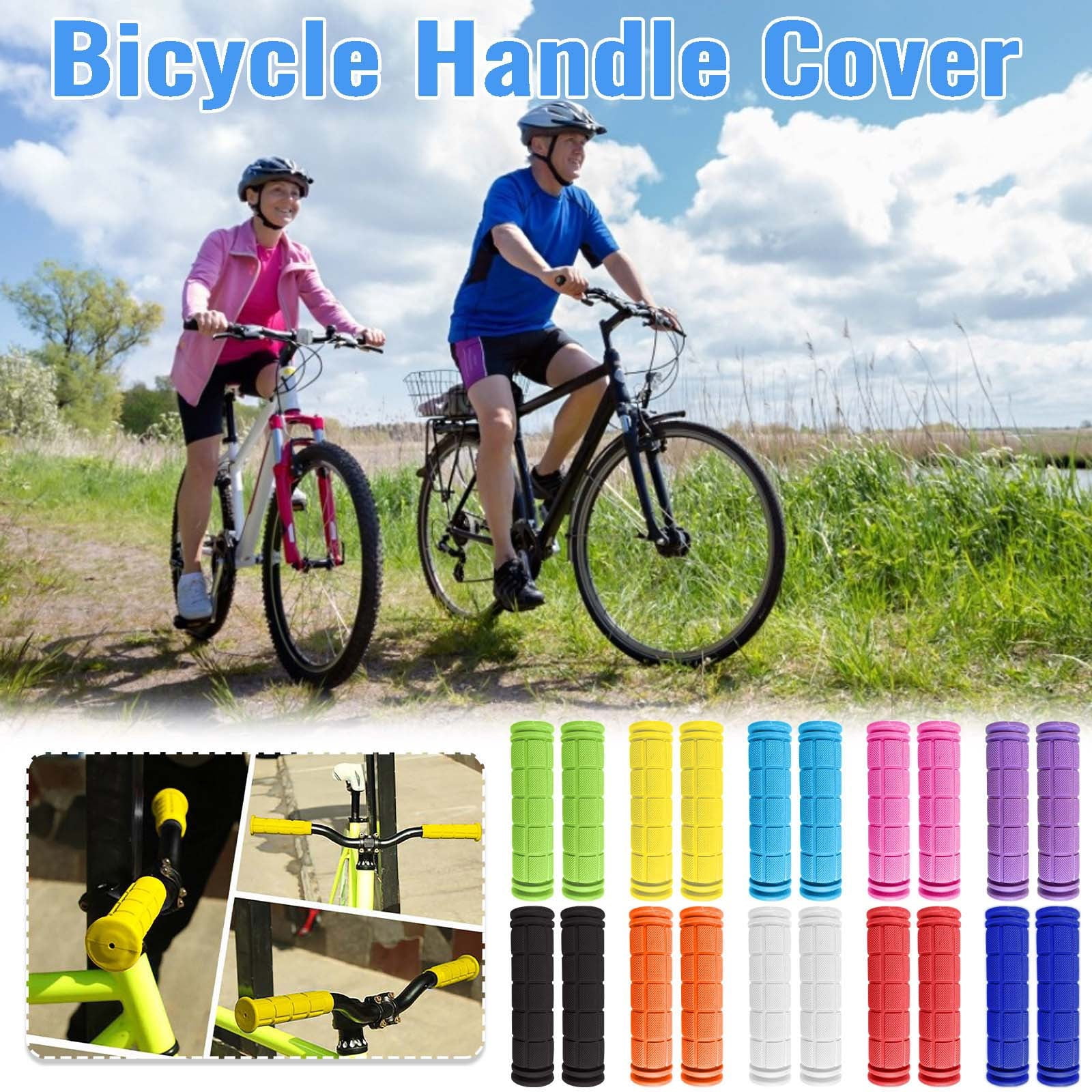 Aodebiao 2-Pack Bike Handlebar Grips - Soft Silicone Non-Slip Bicycle ...
