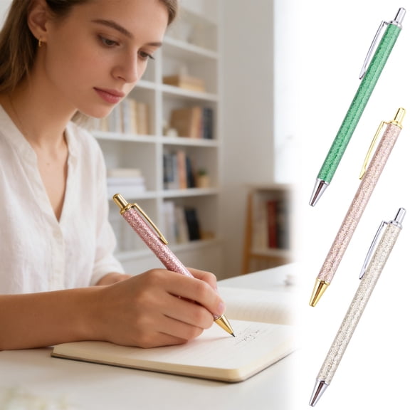 Aodebiao 2 Pieces Metal Slim Ballpoint Pens Bulk Retractable Metallic Ink Medium Point Smooth Writing Pens for Wedding Business Office Supplies Teachers Men Women Present