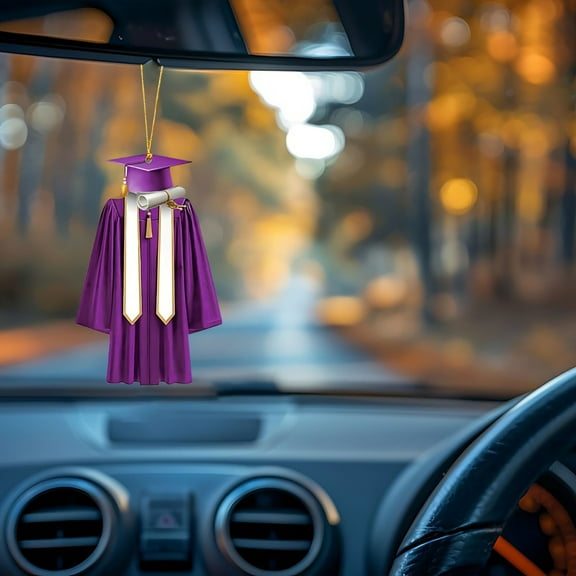 Aodebiao 2025 Graduation Gown Ornament - Wood & Acrylic Graduation Party Decor with Hanging String, Durable Graduation Gift Idea for High School & College, Christmas Tree Ornament & Keepsake Display