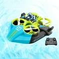 thumbnail image 1 of Aodebiao 3-in-1 Remote Control Toy Helicopter Speedboat Drift Car All-Terrain Waterproof Hovercraft with 360° Tumbling LED Lights for Outdoor Indoor Land Water Air Play Strong Power Anti-Collision, 1 of 5