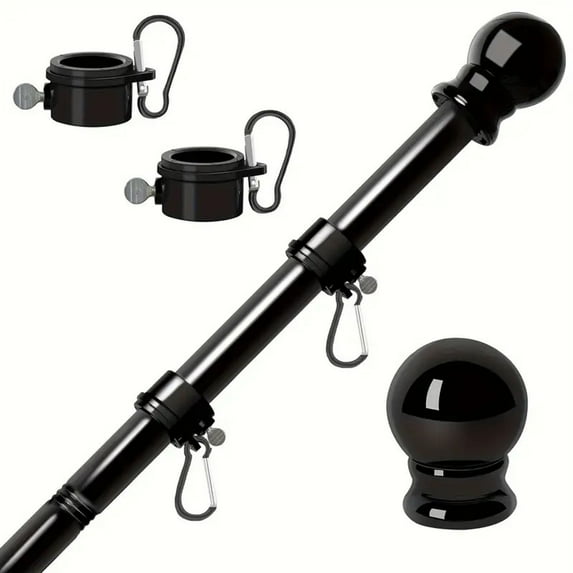 Aodebiao 360 Degree Rotating Wall Mount Flagpole Kit Stainless Steel Outdoor Flag Pole for House Garden Fence Yard Heavy Duty Rust Proof