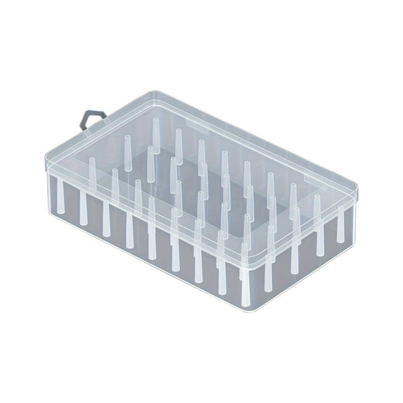 Aodebiao 42 Spools Thread Holder Organizer Clear Sewing Storage Box Embroidery Thread Organizer for 42 Spools Home Embroidery Quilting and Sewing Threads