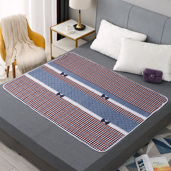 Aodebiao 59x39in Washable Underpad for Incontinence Bed Wetting Reusable Waterproof Mattress Protector Quilted Absorbent Pad for Adults Seniors Pets