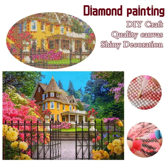 Aodebiao 5D Diamond Painting Kit Christmas Wall Art Rhinestone Canvas Home Decor Sparkling Handmade Craft Gift for Holiday Party Living Room Bedroom