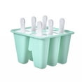 thumbnail image 1 of Aodebiao 6-Cavity Silicone Popsicle Molds - Food Grade Reusable Ice Pop Maker for Homemade Treats (20ml Per Cavity) - Freezer & Dishwasher Safe - BPA-Free Ice Cream & Yogurt Mold (Classic Design), 1 of 1