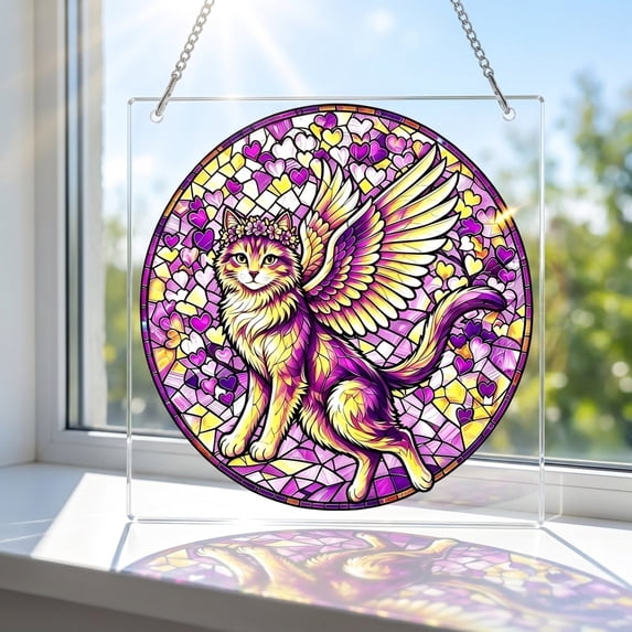 Aodebiao Acrylic Puzzle Kits For Adults Suncatcher Catcher Home Decor Garden Window Hanging Craft Kits for Mom Friend Birthday Gift Art Project