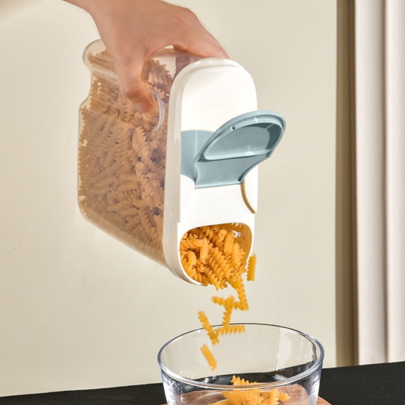 Aodebiao Airtight 2l Cereal Dispenser Storage Containers, Flip-Top Lid BPA Free, Plastic Containers For Cereal, Rice, Snack, Dry Food and Pantry Organization