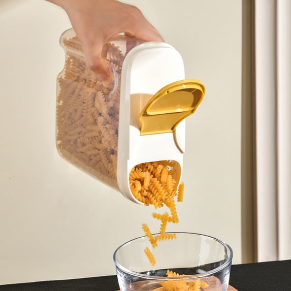 Aodebiao Airtight 2l Cereal Dispenser Storage Containers, Flip-Top Lid BPA Free, Plastic Containers For Cereal, Rice, Snack, Dry Food and Pantry Organization