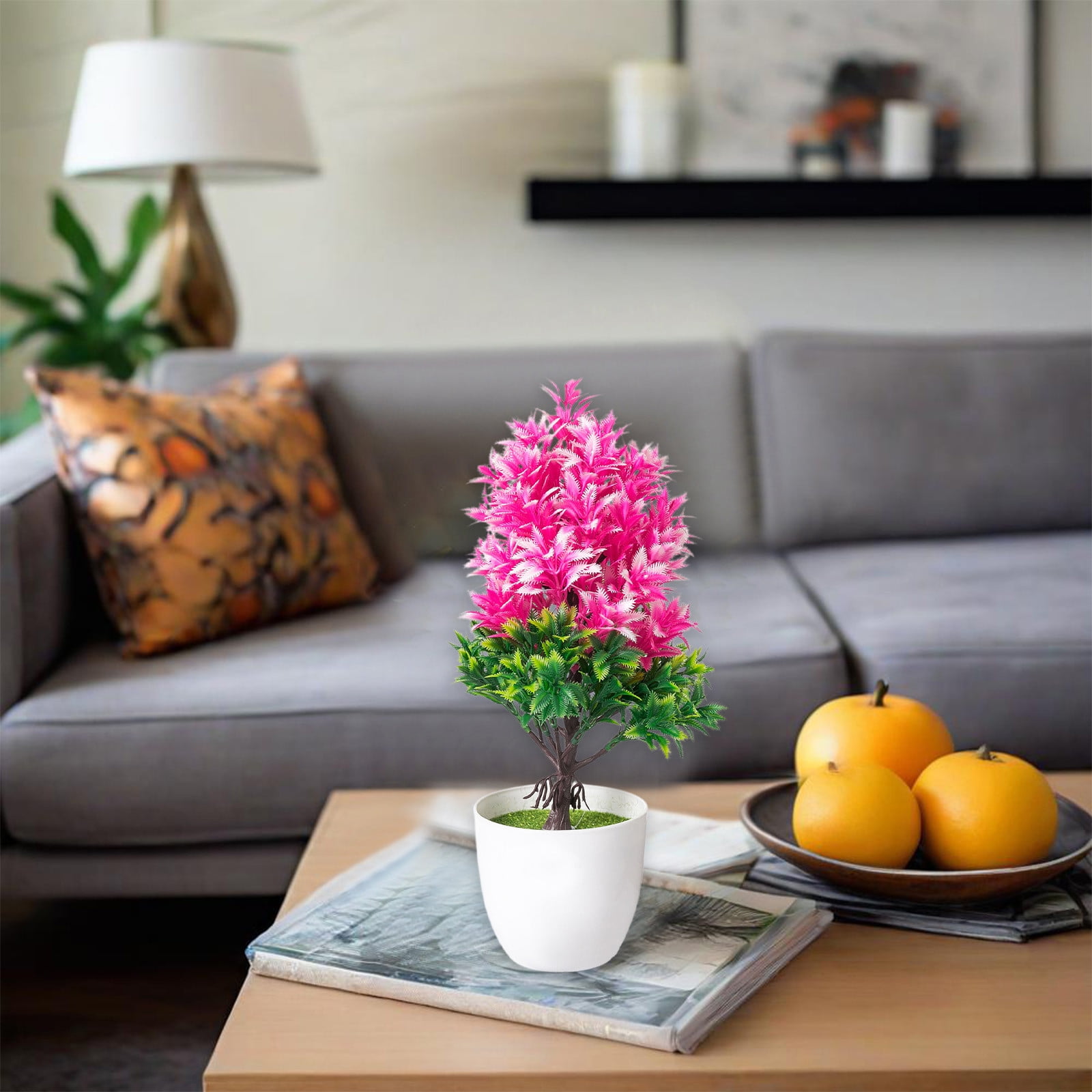 Aodebiao Artificial Potted Flowers Fake Potted Plants Plastic Faux ...