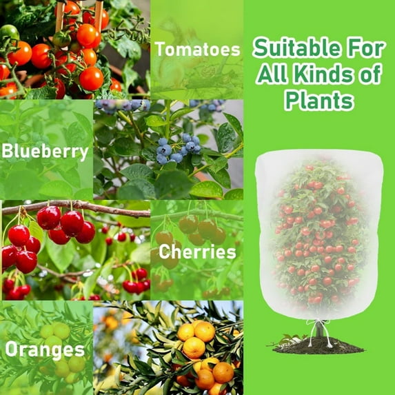 Aodebiao Bird Netting for Garden Protection - Garden Netting Pest Barrier with Drawstring,Mosquito Net Tomato Protective Cover Garden Plant Netting for Cicadas Vegetables Blueberry Bushes