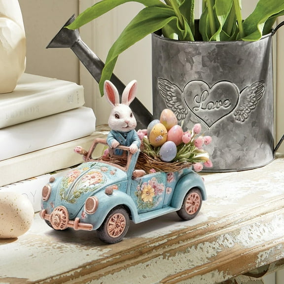 Aodebiao Bunny Acrylic Decor Set - 3D Hollow-Out Table Centerpiece with Base - Spring Holiday Home & Office Decoration - Hand-Painted Desktop Ornament
