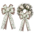 thumbnail image 1 of Aodebiao Burlap Bow for Wreath, Easter Farmhouse Burlap Fabric Bow for Front Door Decor Spring Tree Topper Ornament Decorative Bows with String for Wedding Holiday Party Decoration, 1 of 6