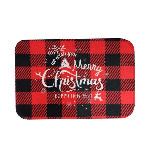 Aodebiao Christmas Entryway Doormat Small Indoor Throw Rug Front Door Xmas Decorative Rug Machine Washable Floor Carpet Non Slip Area Rug for Bedroom Living Room Nursery