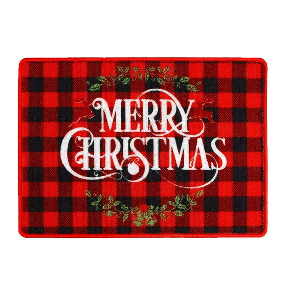 Aodebiao Christmas Entryway Doormat Small Indoor Throw Rug Front Door Xmas Decorative Rug Machine Washable Floor Carpet Non Slip Area Rug for Bedroom Living Room Nursery