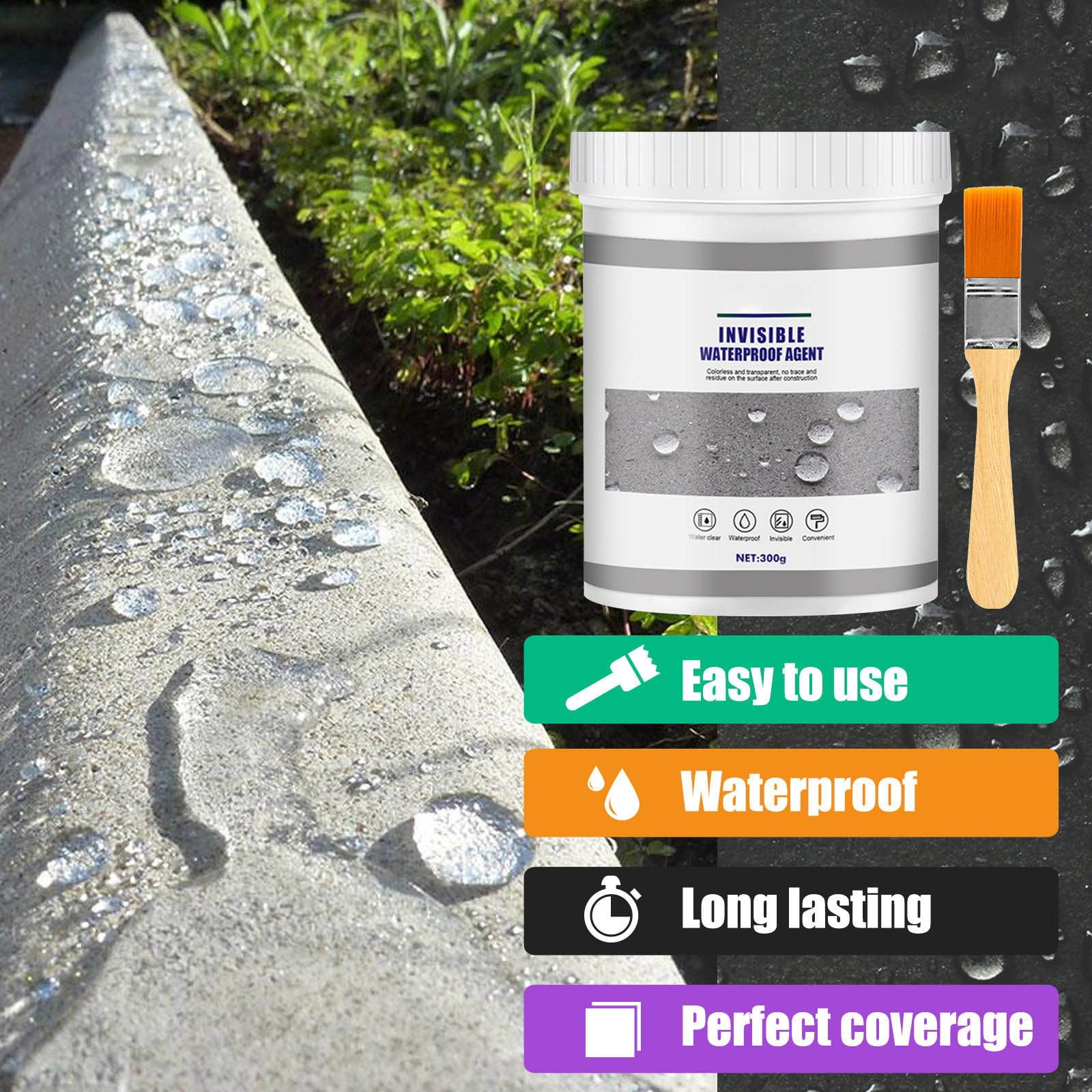Aodebiao Clear, Stop Leaks Instantly, Waterproof Rubber Spray On Sealant Coating, Perfect for Gutters, Wood, RV, Campers, Roof Repair, Skylights, Windows, and More