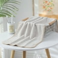 thumbnail image 1 of Aodebiao Cotton Waffle Weave Towel 29x13 Inch Absorbent Quick Dry Hand Towel Face Towel for Bathroom Kitchen Spa Gym Hotel Soft Beige Striped Towel, 1 of 5