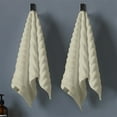 thumbnail image 1 of Aodebiao Cotton Waffle Weave Towel 29x13 Inch Absorbent Quick Dry Hand Towel Face Towel for Bathroom Kitchen Spa Gym Hotel Soft Beige Striped Towel, 1 of 6