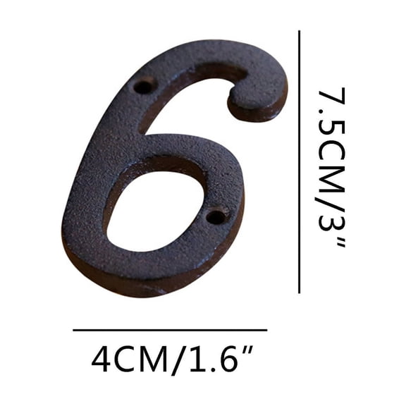 Aodebiao Creative Alloy Wrought Iron Floating House Numbers Modern House Address Number,Anti-Rust House Numbers Decorative Address Sign for Door Garden Mailbox with Nail Kit,Coated Black